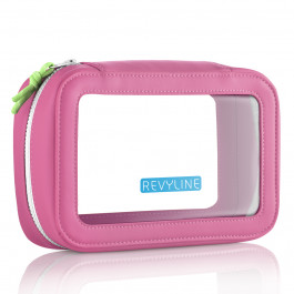 Дорожная косметичка прозрачная, розовая